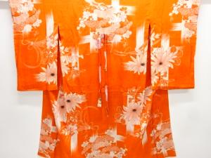 アンティーク　紋錦紗草花模様長襦袢